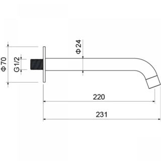 Излив для ванны Aquatek AQ1341MB черный